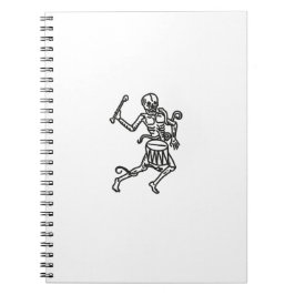 Skeleton Tattoo-Vintage Anteckningsbok