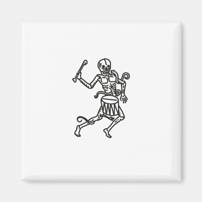 Skeleton Tattoo-Vintage Magnet (Framsidan)