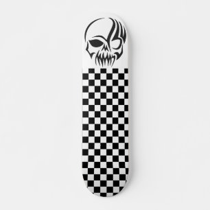 Skeleton-tatuering och Checkers Skateboard