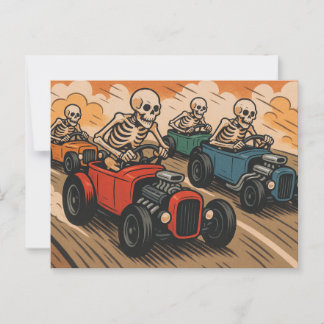 Skeleton Tävling Vykort