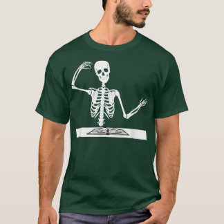 Skeleton Teacher Bok History T-Shirt