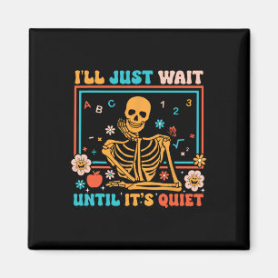 Skeleton Teacher Halloween Costume Manar Women Magnet