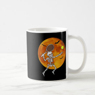 Skeleton Tennis Halloween Racket Ll Kaffemugg