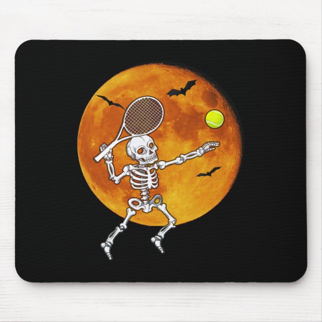 Skeleton Tennis Halloween Racket Ll Musmatta (Framsidan)