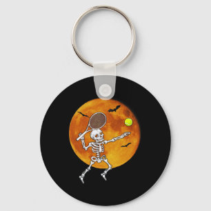 Skeleton Tennis Halloween Racket Ll Nyckelring