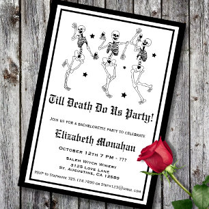 Skeleton till döden Do US Party Bachelorette Inbjudningar