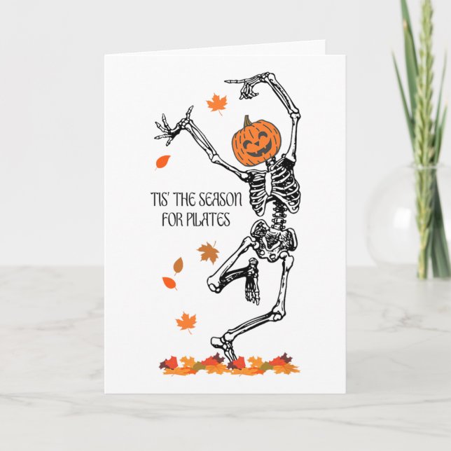 Skeleton Tis The Season For Pilates Meditation Hal Kort (Framsida)
