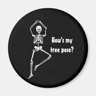 Skeleton Träd Pose - Yoga Magnet