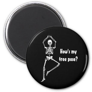 Skeleton Träd Pose - Yoga Magnet
