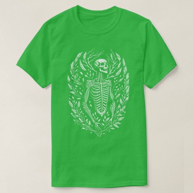 Skeleton-trätatueringen stil t shirt (Design framsida)