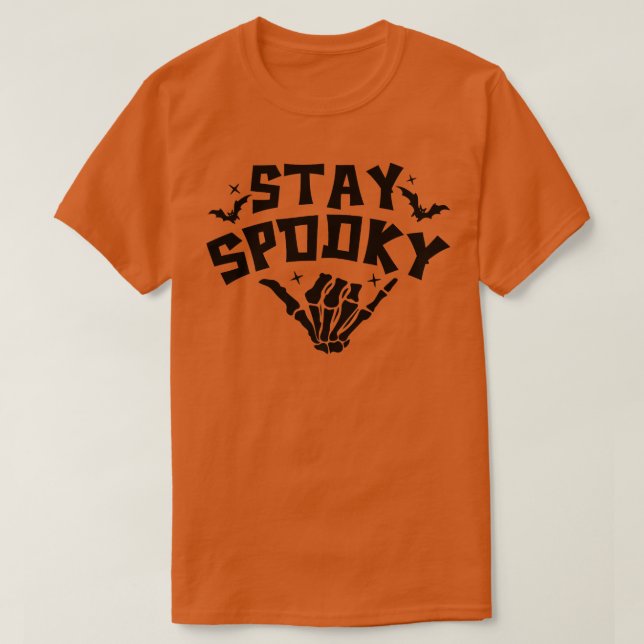 Skeleton undertecknar Fladdermus Costume för Scary T Shirt (Design framsida)
