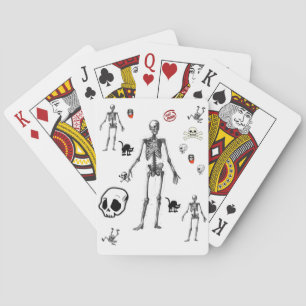 Skeleton-uppspelningskortsdäck Spel Kort