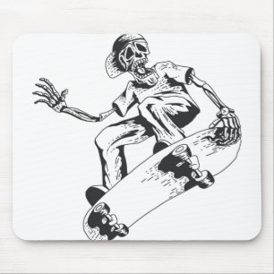 Skeleton-uppspelningsskateboard Musmatta