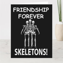 Skeleton Vänskap För Evigt Halloween-Skelett Kort