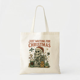 Skeleton väntar bara på jul tygkasse