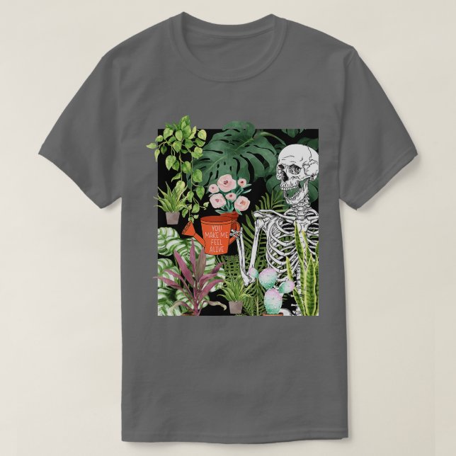 Skeleton Vatten-anläggningen får mig att känna mig T Shirt (Design framsida)