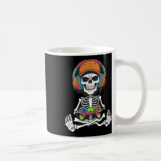 Skeleton Video Game Halloween Gaming Gamer Boys Me Kaffemugg