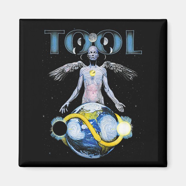 Skeleton Vintage Tool Shake Handyma Sarcastic Musi Magnet (Framsidan)