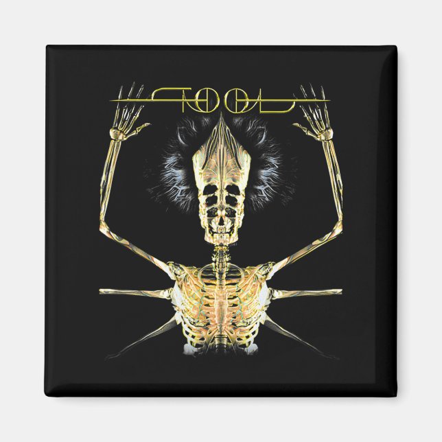 Skeleton Vintage Tool Shake Handyma Sarcastic Musi Magnet (Framsidan)