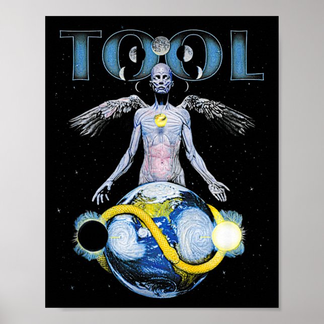 Skeleton Vintage Tool Shake Handyma Sarcastic Musi Poster (Framsidan)