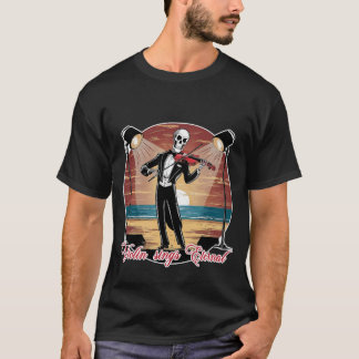 Skeleton violin-sjungor t shirt