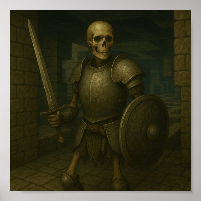 Skeleton Warrior - Sentinel of the Dungeon Maze Poster (Framsidan)