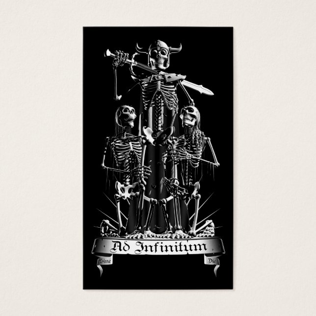 Skeleton Warrior Visitkort (Framsidan)