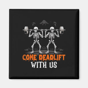 Skeleton Weightlifter BodyBuilder Workout Fitness Magnet