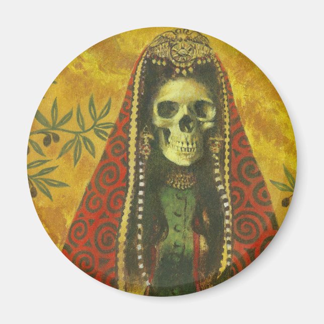 Skeleton Witch Design Magnet (Framsidan)