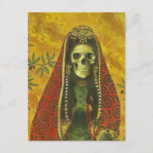 Skeleton Witch Design Vykort