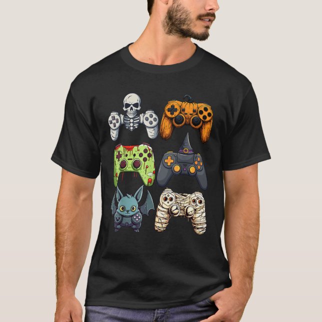 Skeleton Witch Zombie Mummy  T Shirt (Framsida)
