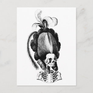 Skeleton Woman med utvecklad hårstil Vykort