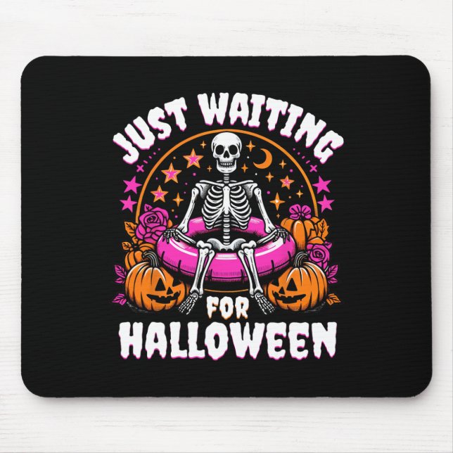 Skeleton Women Manar väntar bara på Halloween Musmatta (Framsidan)