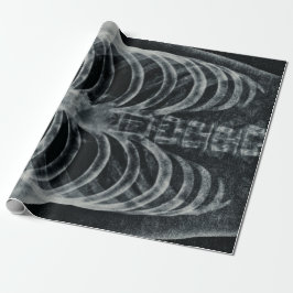 Skeleton Xray Rib Cage Vintage Black White Gothic Presentpapper