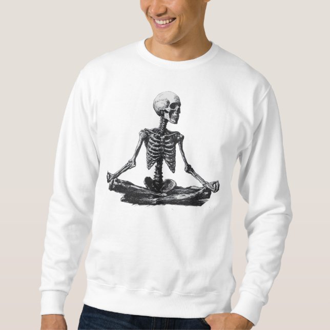 Skeleton Yoga Lång Ärmad Tröja (Framsida)