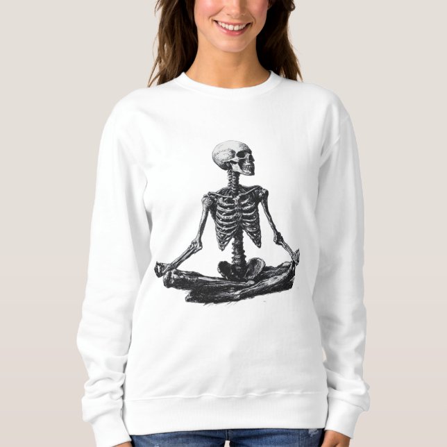 Skeleton Yoga T Shirt (Framsida)