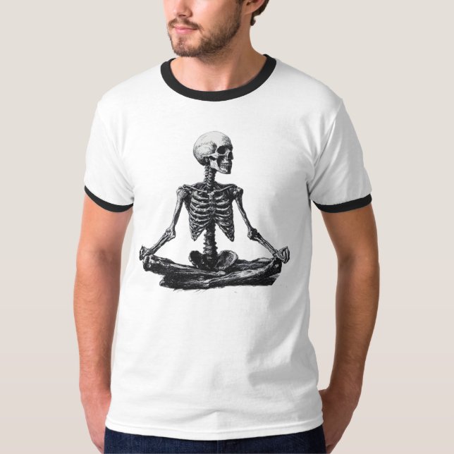 Skeleton Yoga T Shirt (Framsida)