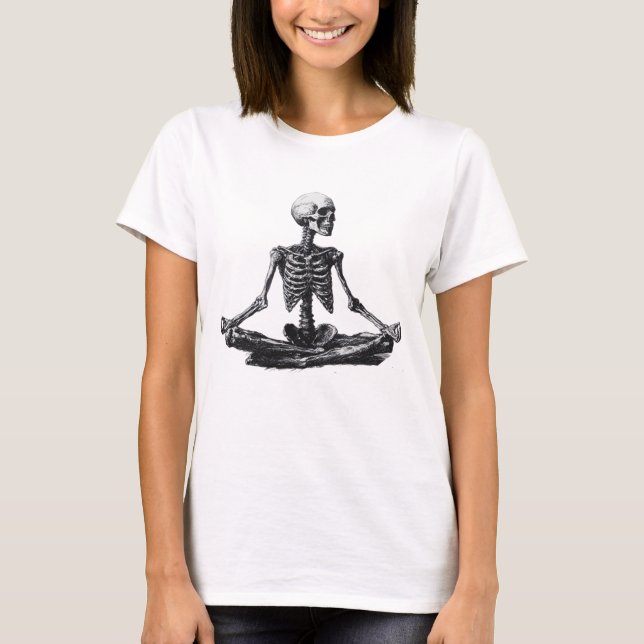 Skeleton Yoga T Shirt (Framsida)