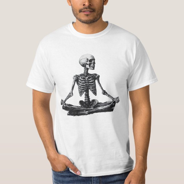 Skeleton Yoga T Shirt (Framsida)