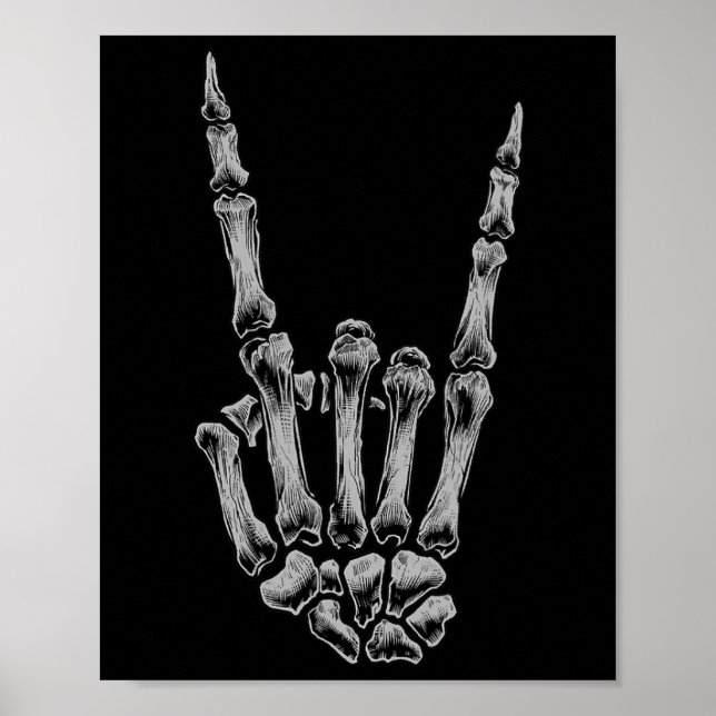 Skeleton Zombie Spelekort Halloween Poster (Framsidan)