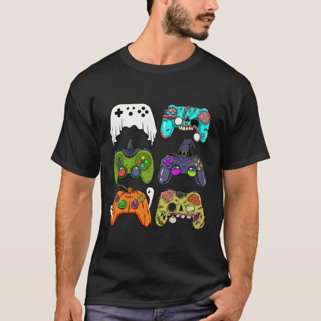 Skeleton Zombie-spelledare Halloween för G T Shirt (Framsida)