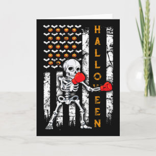 Skeletonboxning Halloween boxare kickboxning MMA U Kort