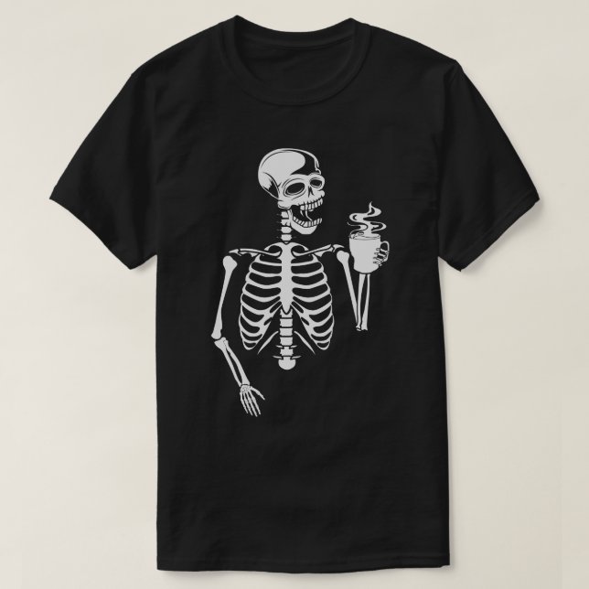 Skeletonkaffe T Shirt (Design framsida)