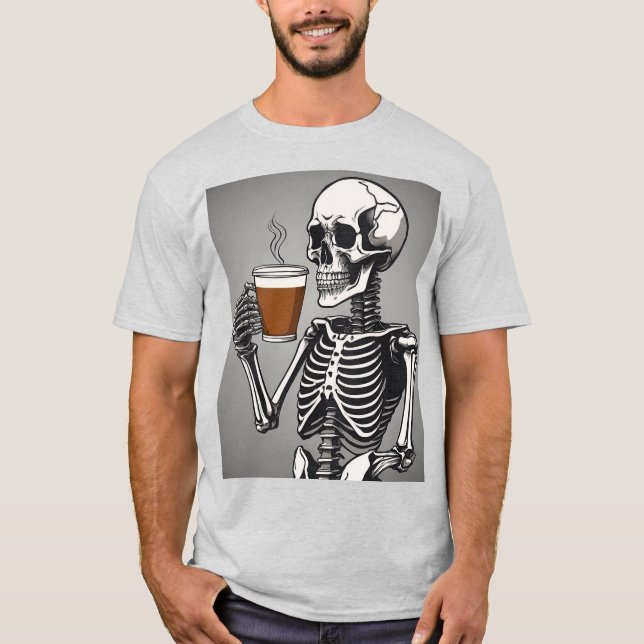 Skeletonkaffe T Shirt (Framsida)