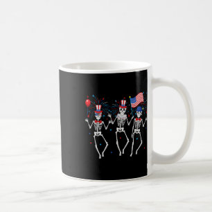 Skeletons 4:e juli Funny Independence day 1 Kaffemugg