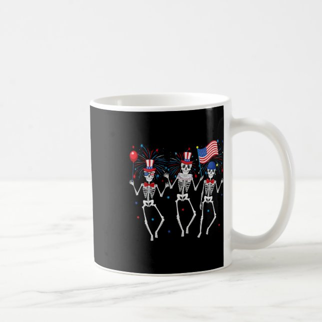 Skeletons 4:e juli Funny Independence day 1 Kaffemugg (Höger)