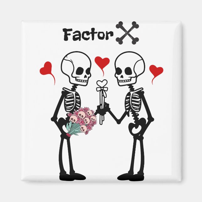 Skeletons älskare magnet (Framsidan)