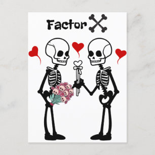Skeletons älskare vykort