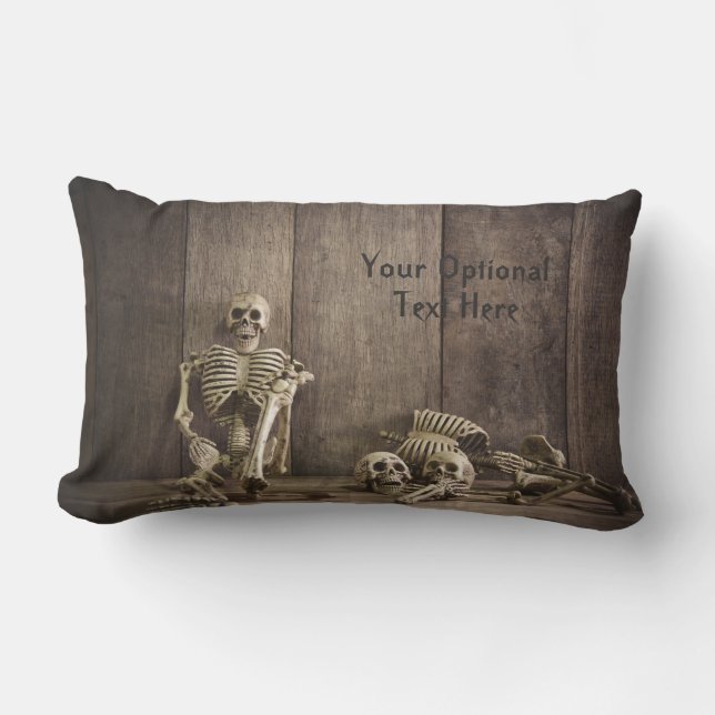 Skeletons anpassningsbar dekorativ kudde (Framsida)