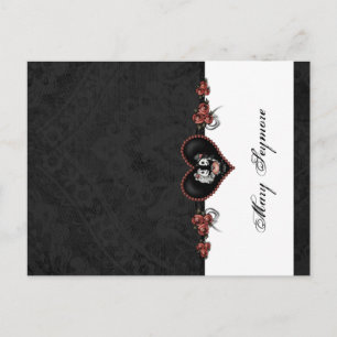 Skeletons Black ADD NAMN GLOSS-mappningskort Vykort